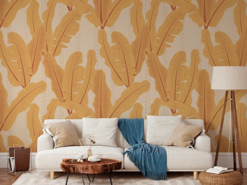 Tropical Palm Leaf Wallpaper Mural