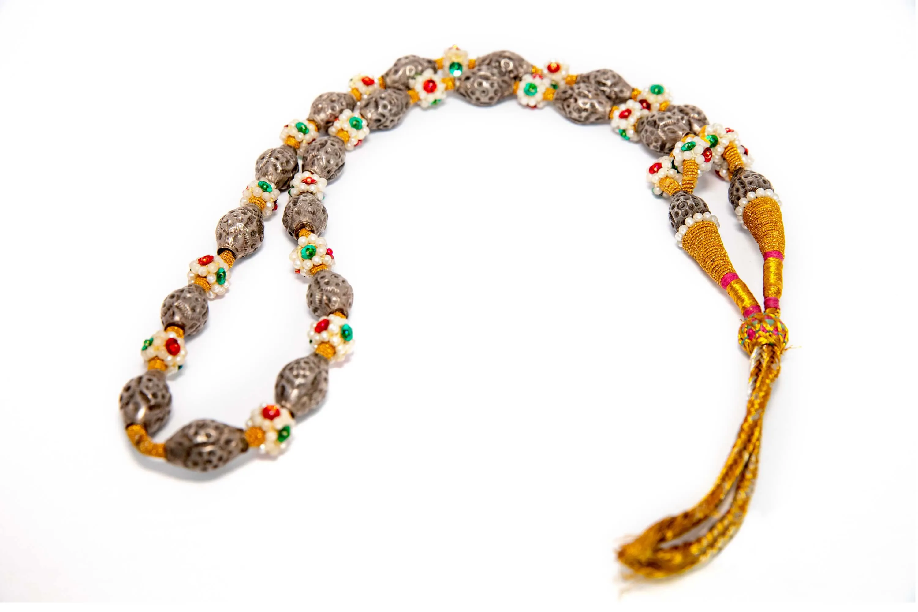 Turkish Silver Beaded Necklace