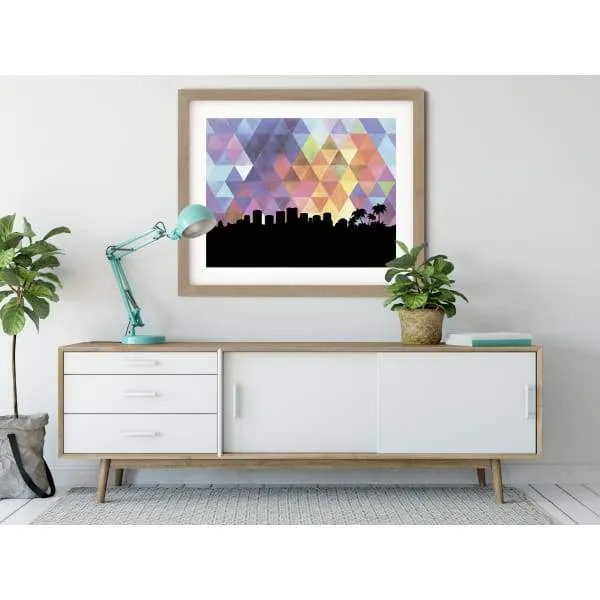 Turks and Caicos geometric skyline