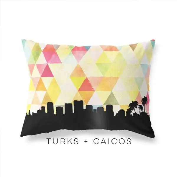 Turks and Caicos geometric skyline
