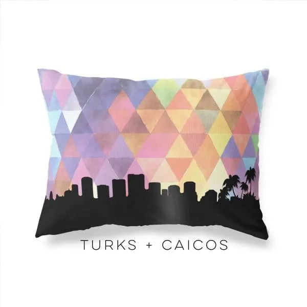 Turks and Caicos geometric skyline