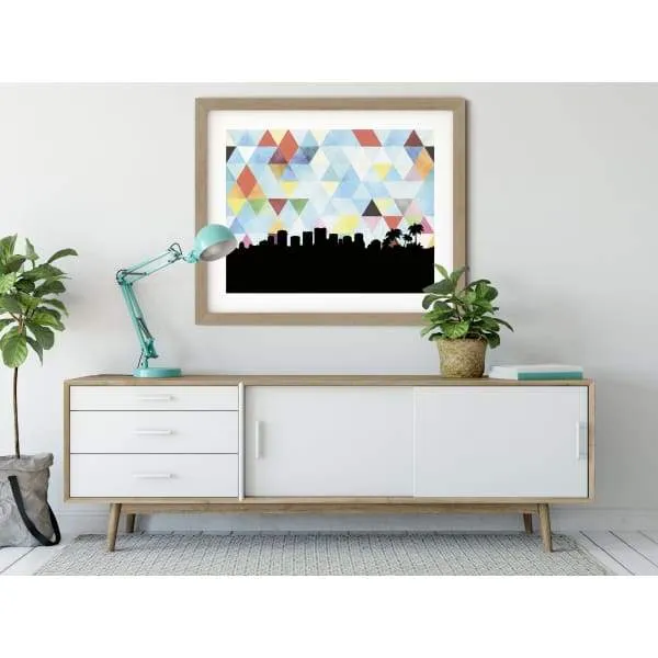 Turks and Caicos geometric skyline