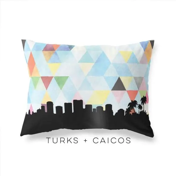 Turks and Caicos geometric skyline