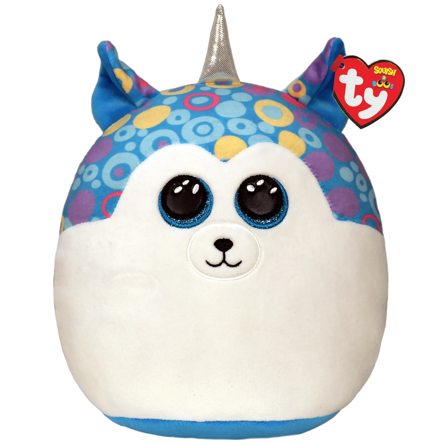 Ty Beanie Squish-A-Boos Collection - Helena Blue Husky Medium 10"