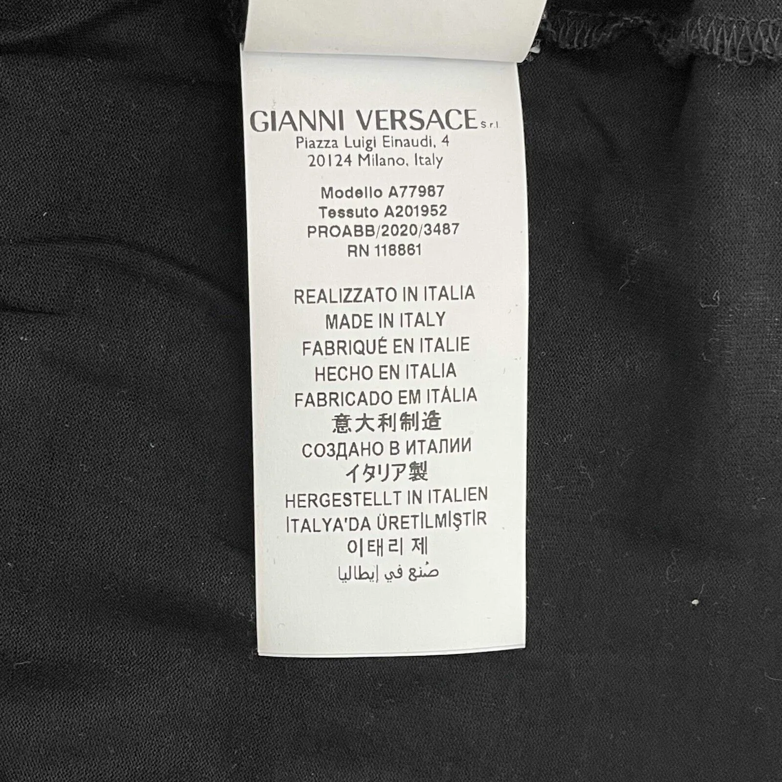 Versace - Embellished Medusa Taylor fit tee Crystals T-Shirt - Size L