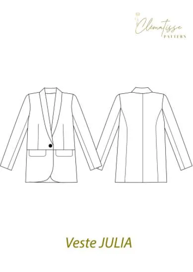 Veste JULIA Patron de couture Pochette - CLEMATISSE PATTERN