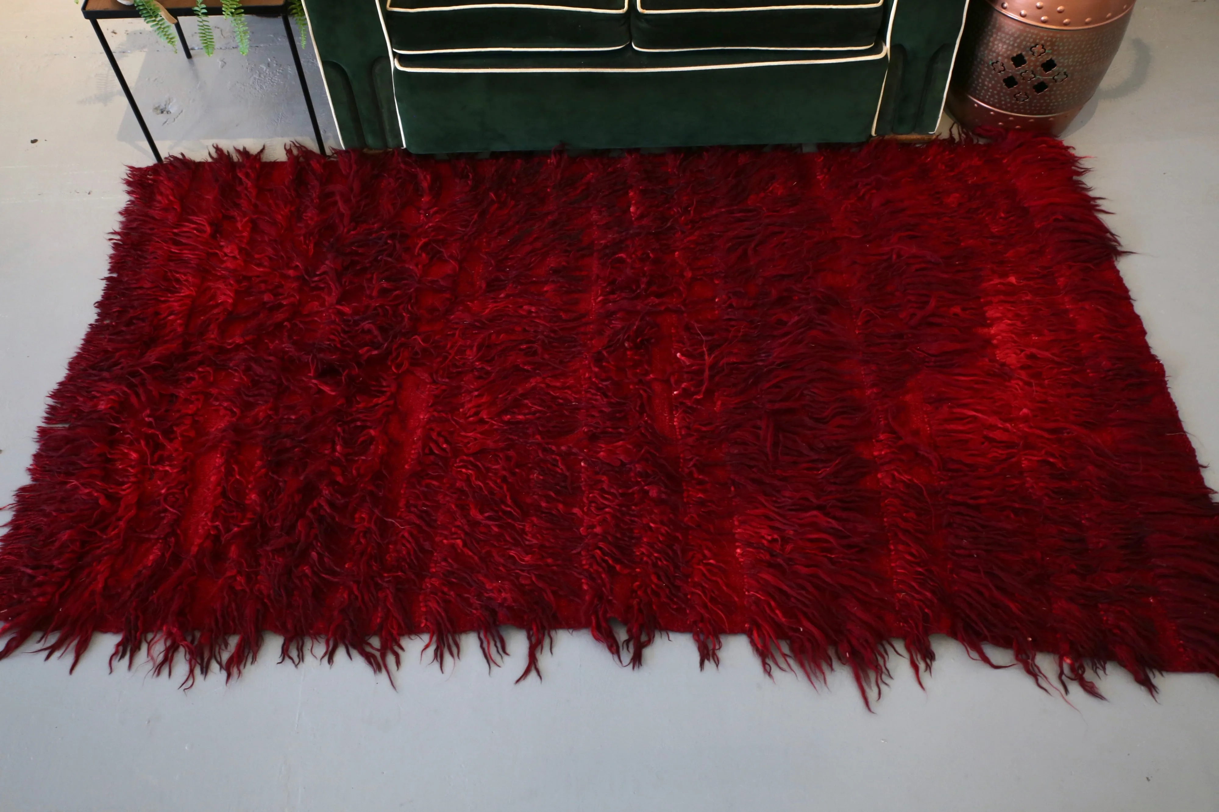 Vintage Filikli Tulu Rug in Maroon 3.10ftx7ft