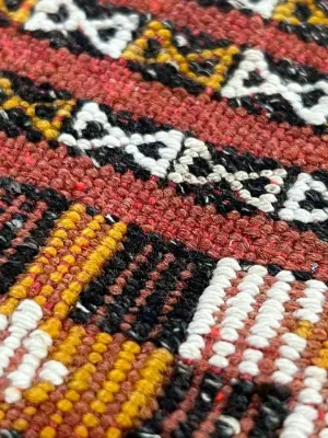 Vintage Moroccan area rug from Zamour, Wool and Thread, 7.09ft x 3.94ft or 216cm x 120cm
