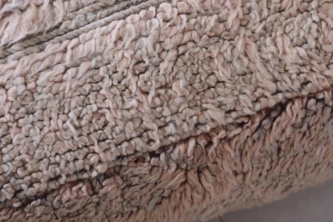Vintage Moroccan Handmade Ottoman Berber Rug Pouf | Traditional Geometric Patterns