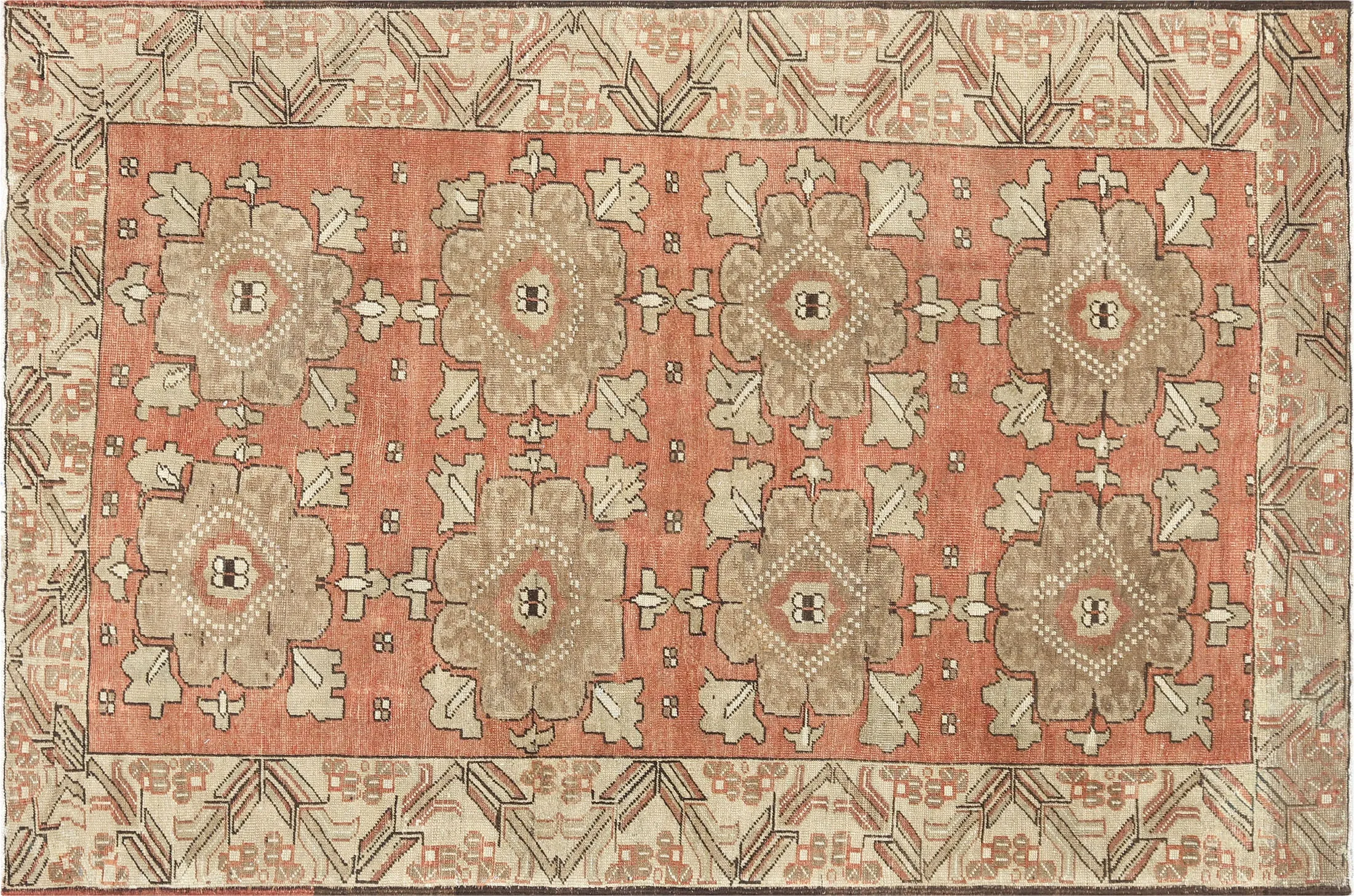 Vintage Turkish Oushak Rug - 5'8" x 8'7"