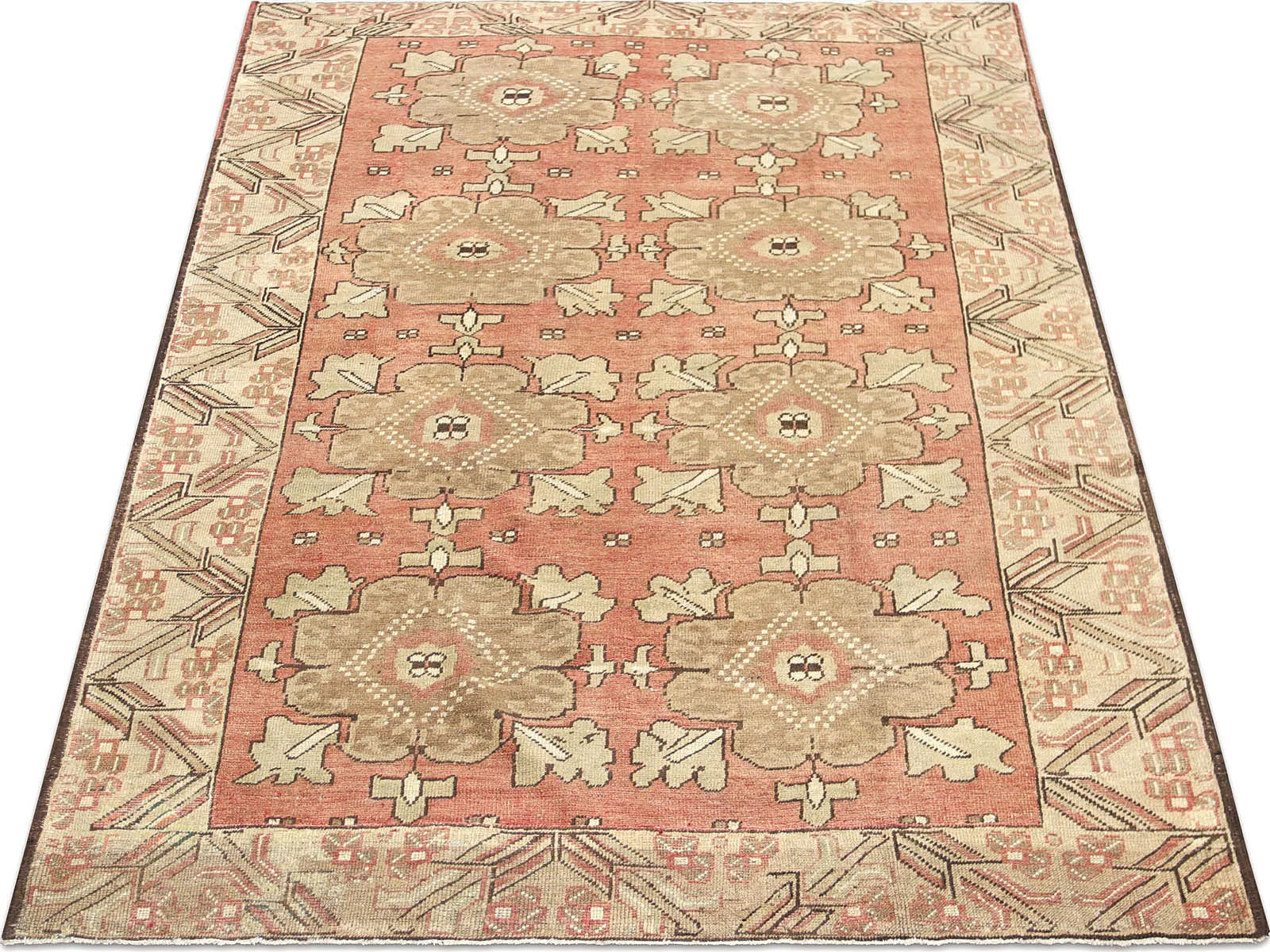 Vintage Turkish Oushak Rug - 5'8" x 8'7"