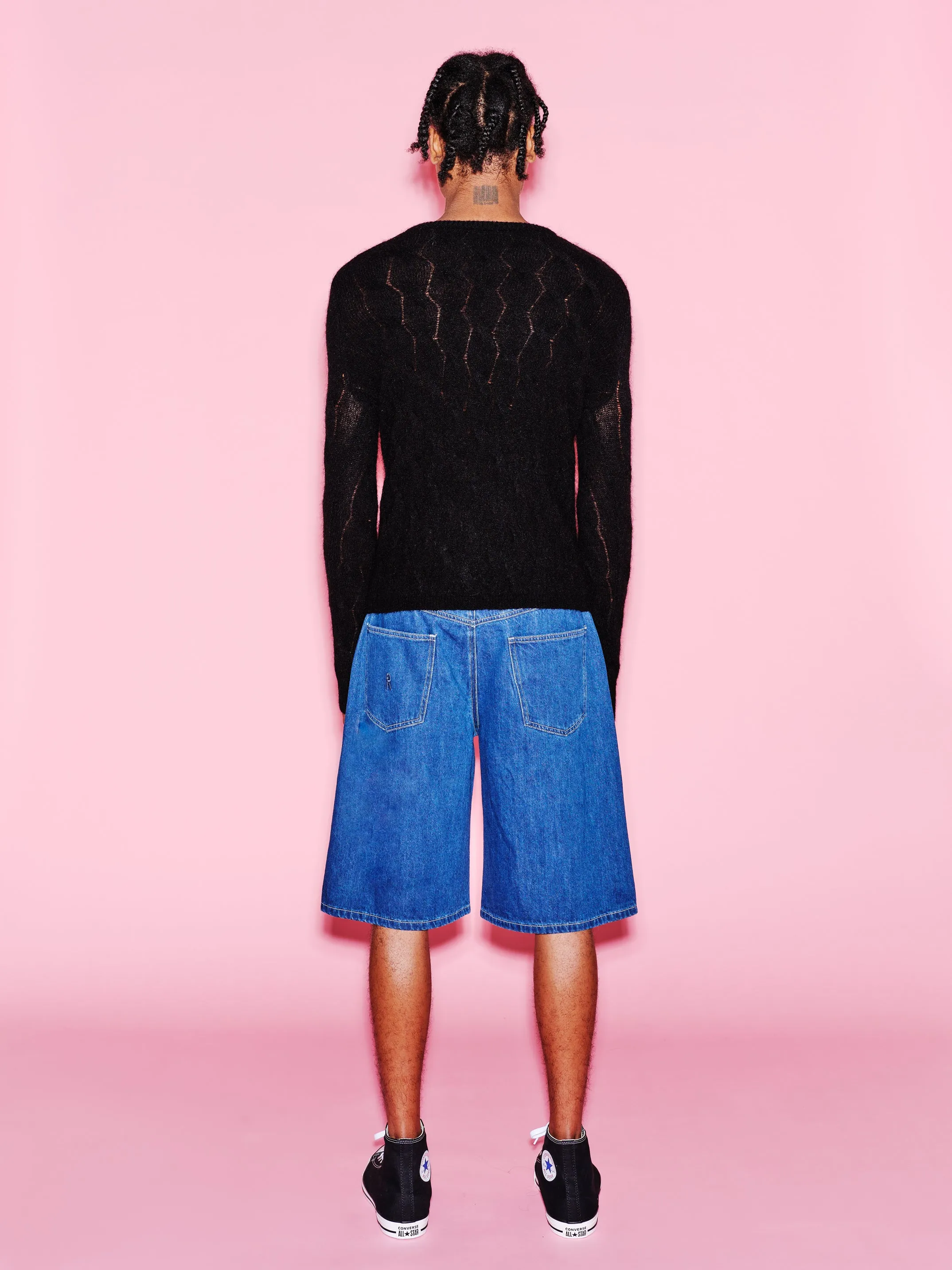 VIOLET GETTY - UNISEX V-NECK LONG SLEEVE - MOHAIR BLEND