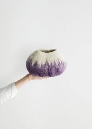 Violet Purple Decorative Wool Ukhamba Bowl