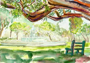 Waikiki Fountain - Art Print