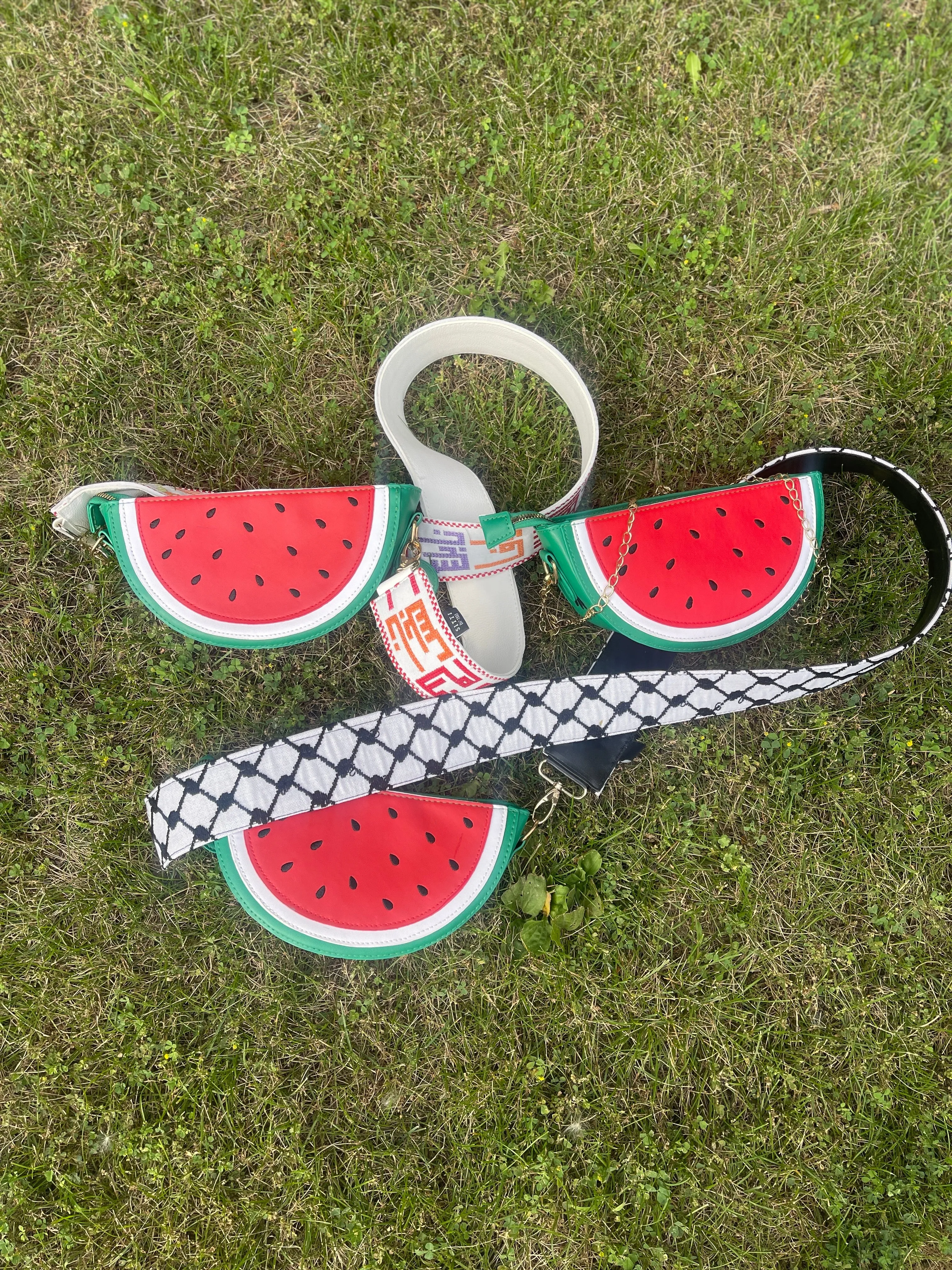 Watermelon Purse   Kuffiyeh Strap (Camera / Bag Strap) - BUNDLE