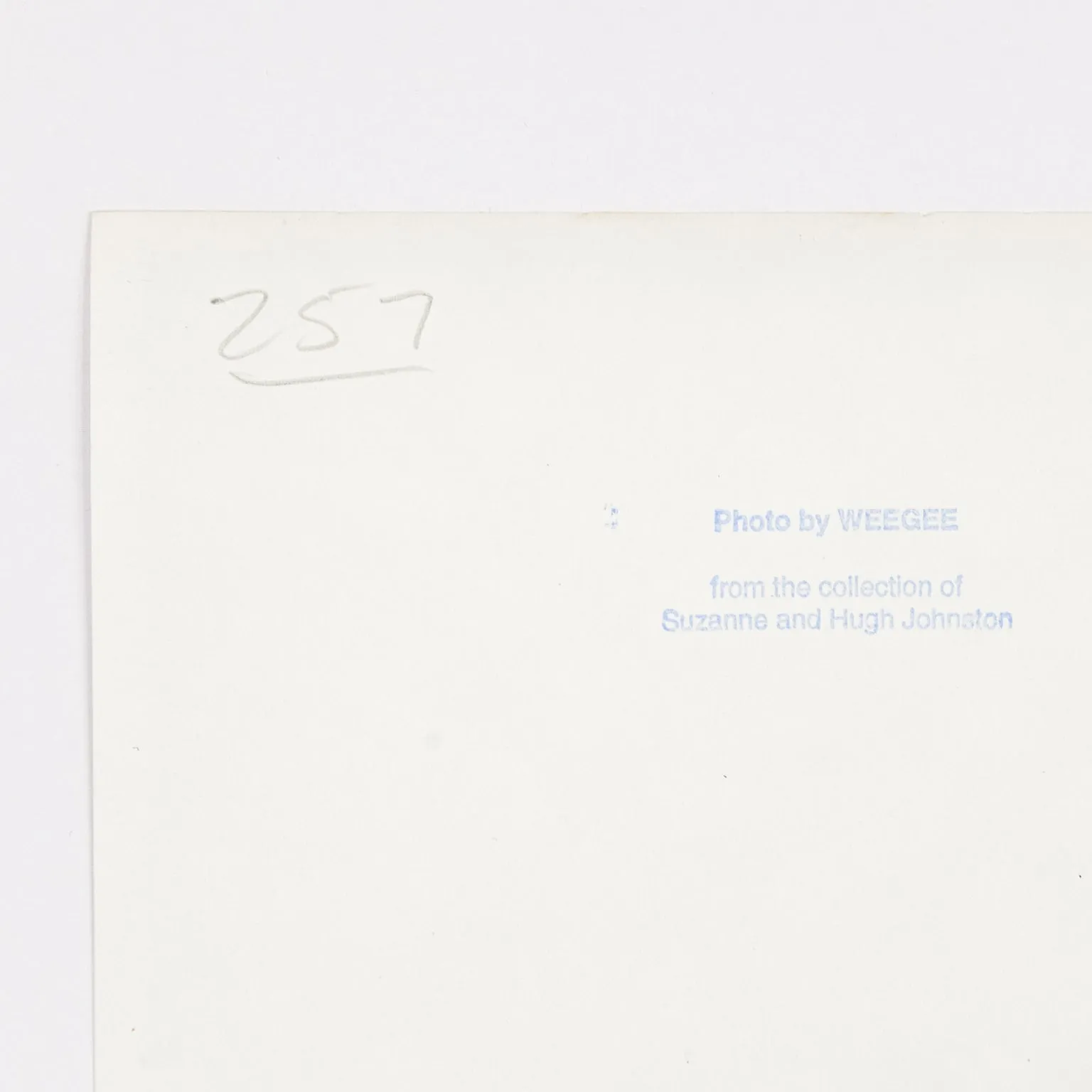 WEEGEE 'ABSTRACTION" PHOTOGRAPH