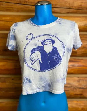 Women’s Cloud Tie Dye Captain Doug Crop Tee