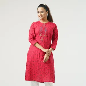 Womens Red Kurti
