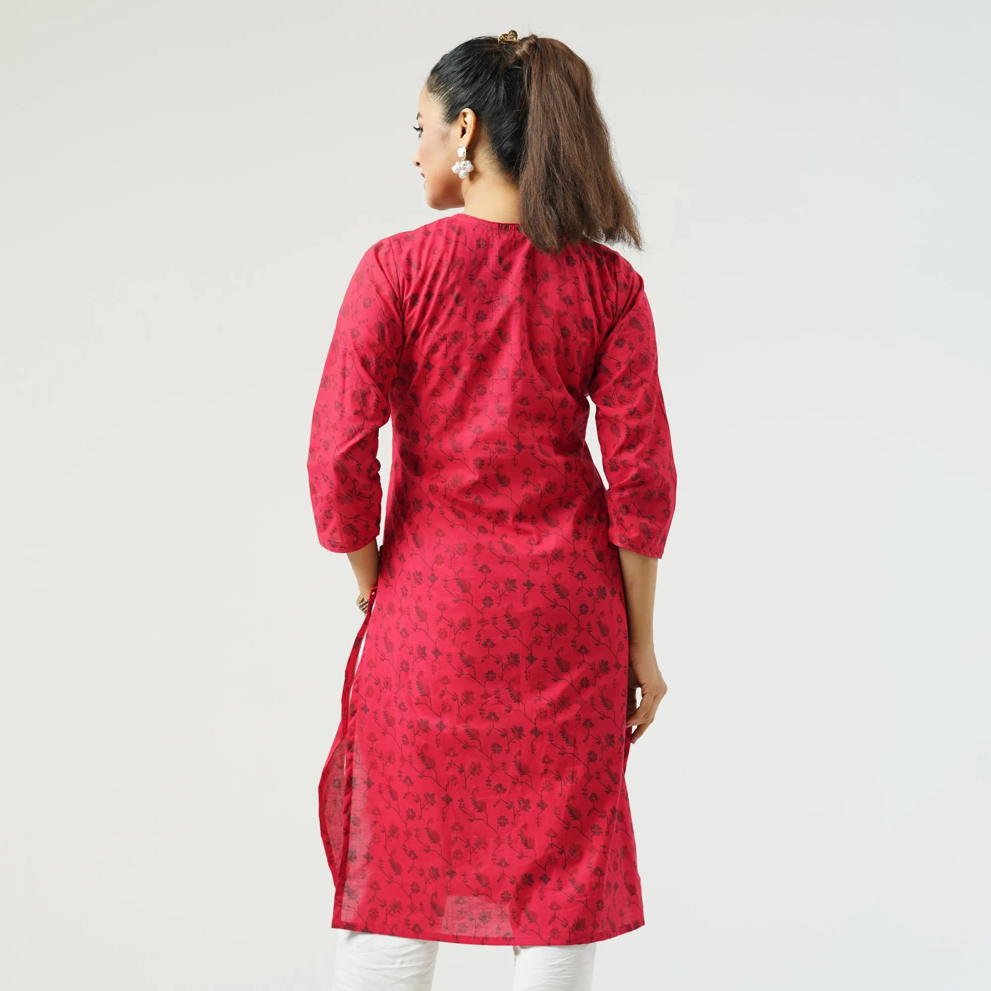 Womens Red Kurti
