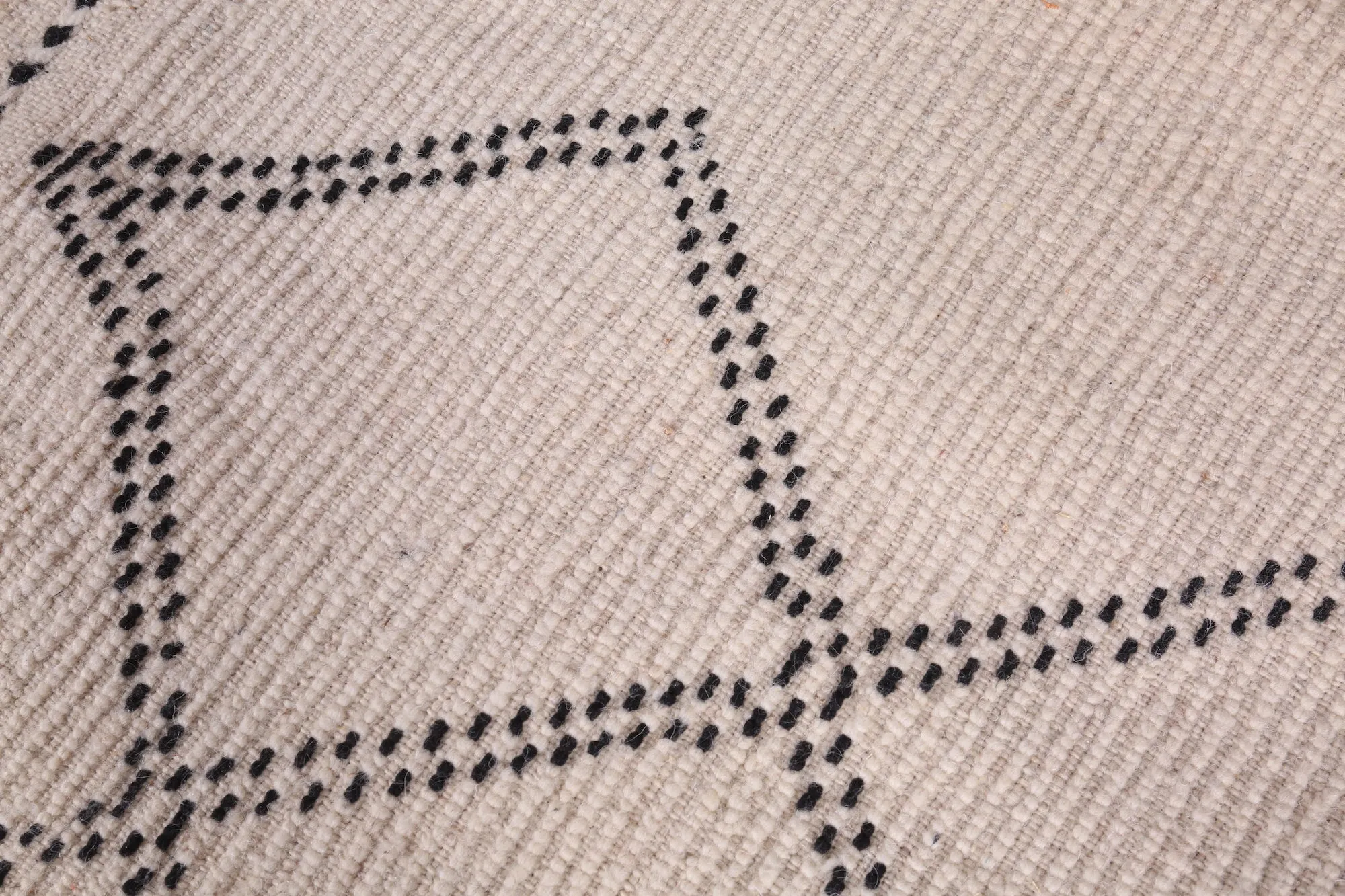 Woven Beni Ourain Rug - Beige And Black Moroccan Rug - Custom rug