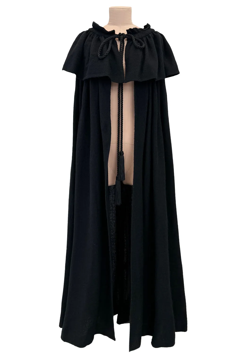 Yves Saint Laurent Fall 1977 Black Cape