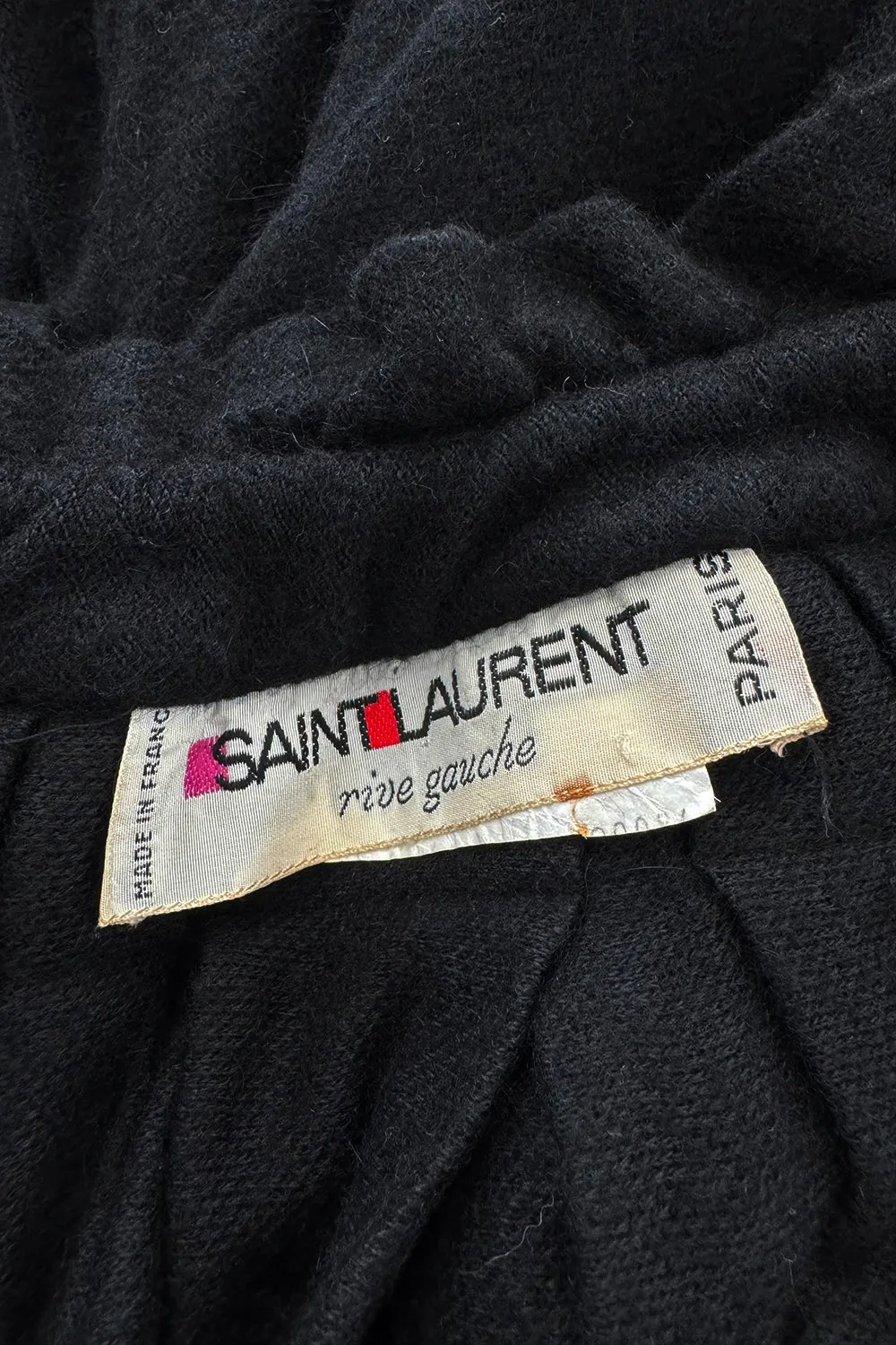 Yves Saint Laurent Fall 1977 Black Cape