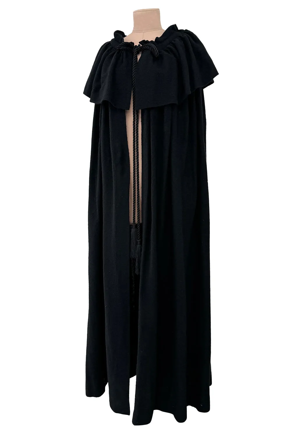 Yves Saint Laurent Fall 1977 Black Cape