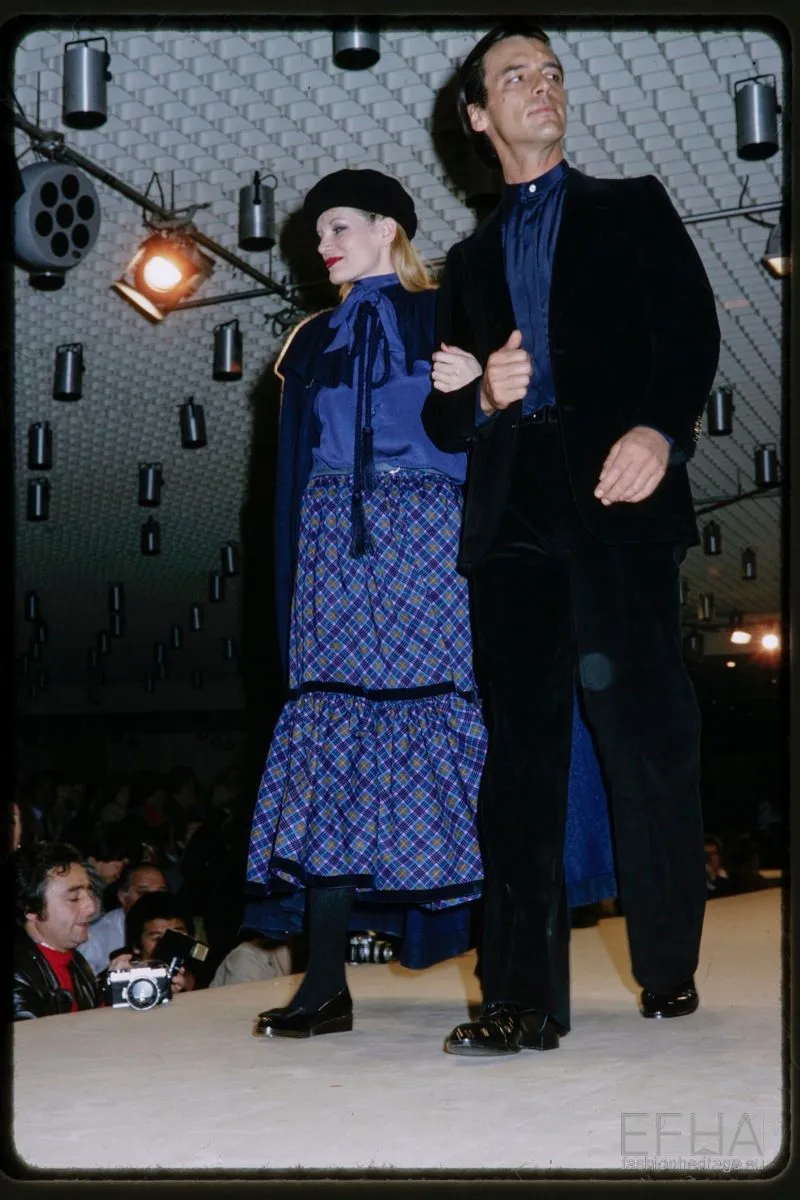 Yves Saint Laurent Fall 1977 Black Cape