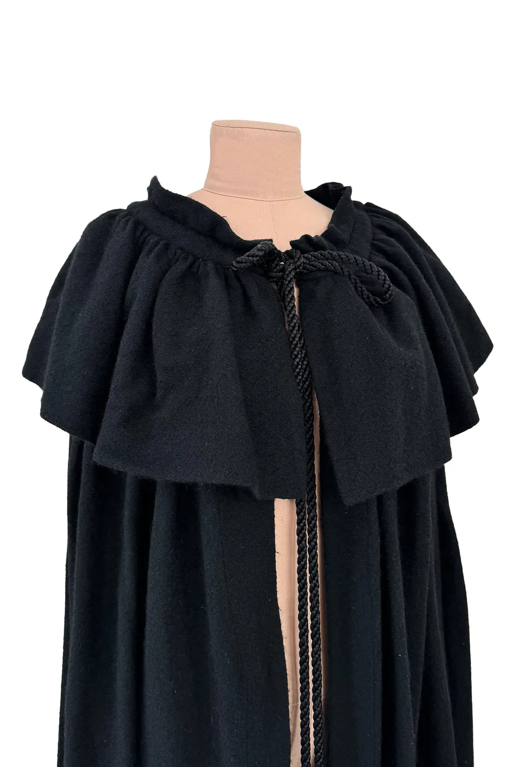 Yves Saint Laurent Fall 1977 Black Cape