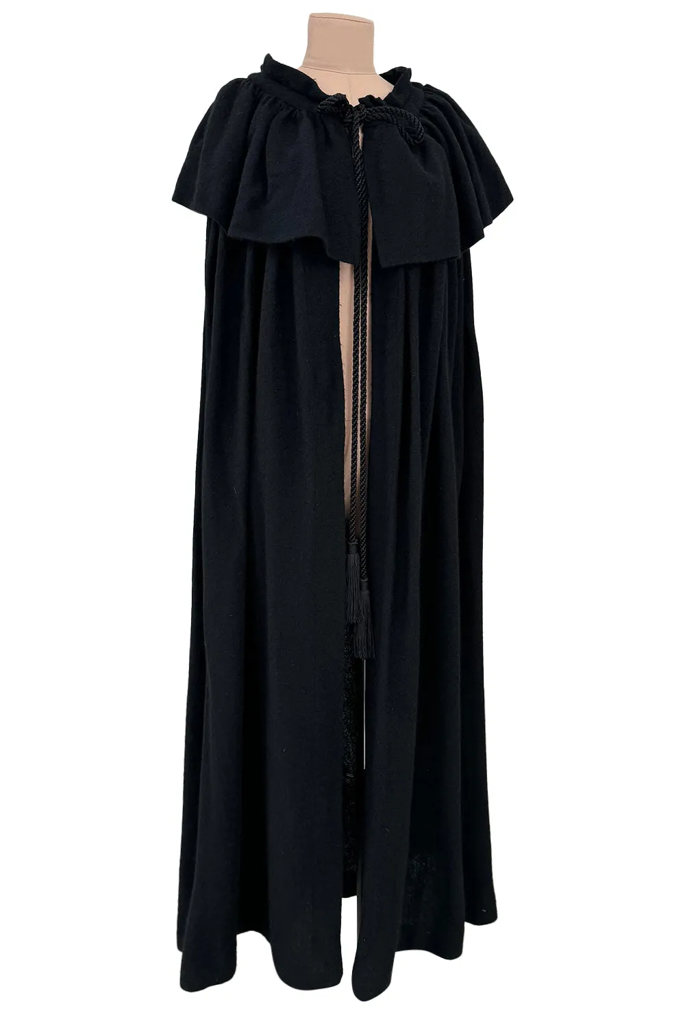 Yves Saint Laurent Fall 1977 Black Cape