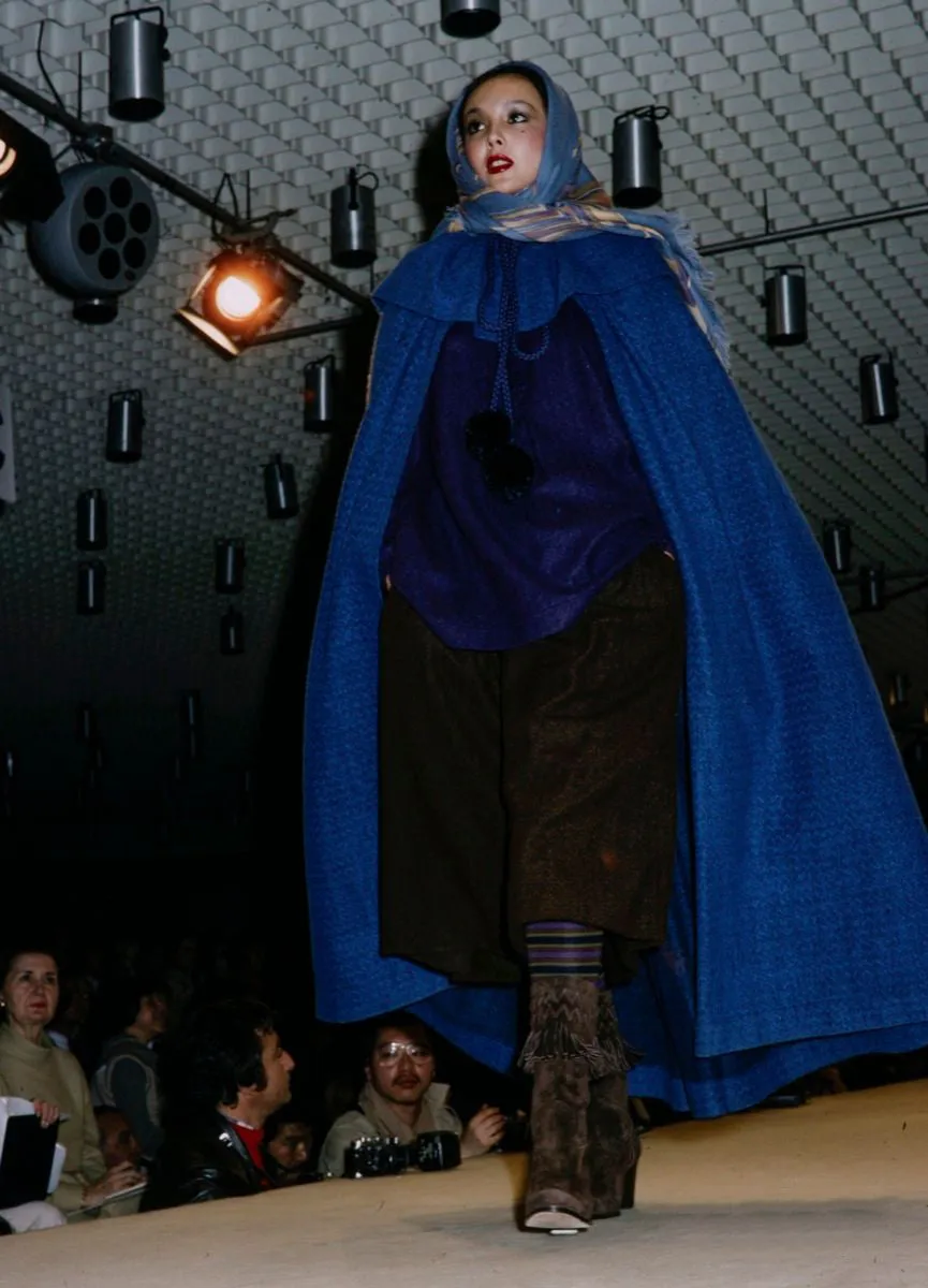 Yves Saint Laurent Fall 1977 Black Cape