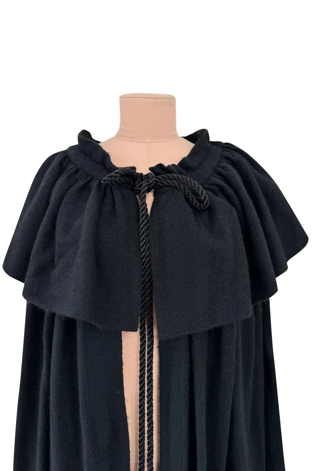 Yves Saint Laurent Fall 1977 Black Cape
