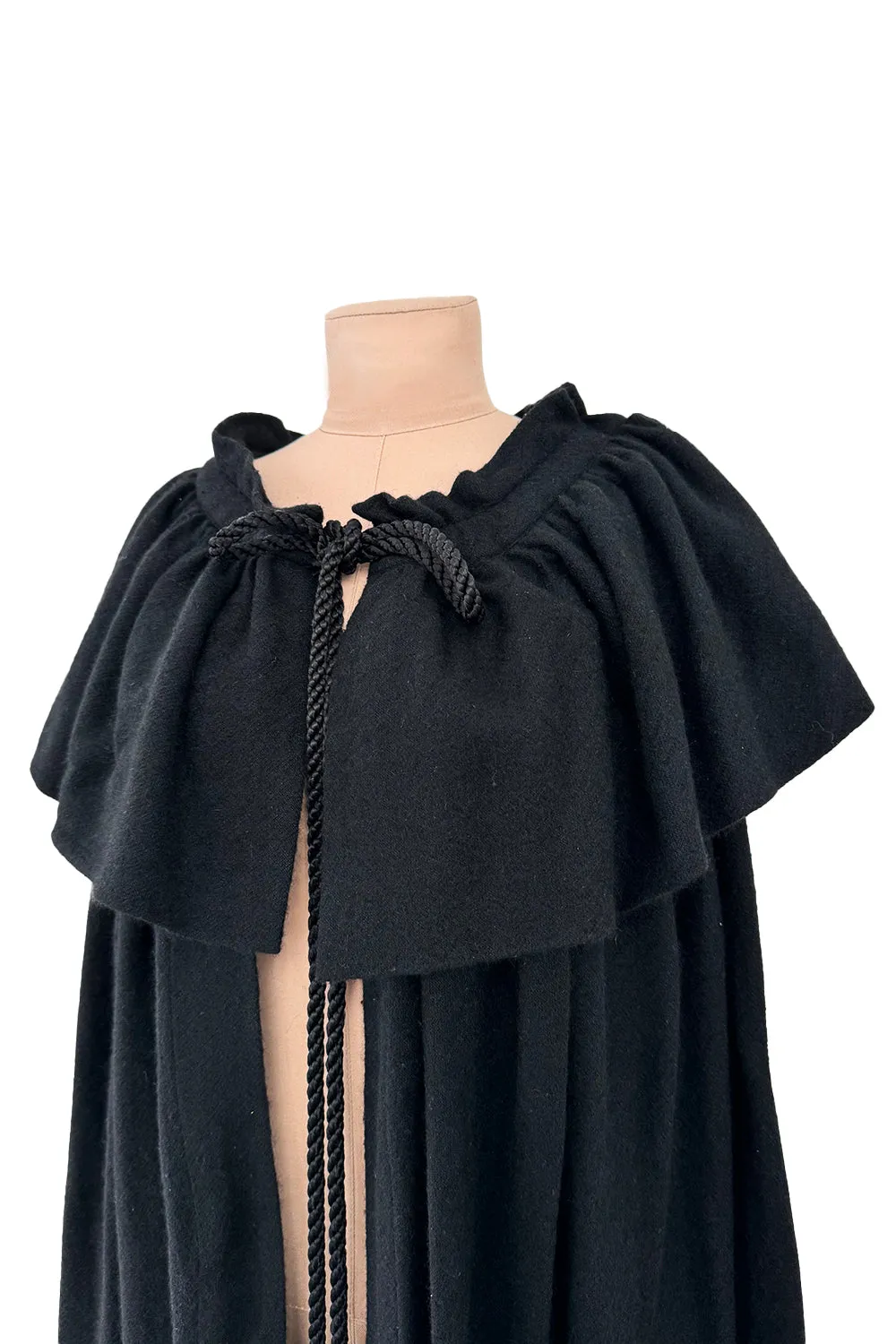 Yves Saint Laurent Fall 1977 Black Cape