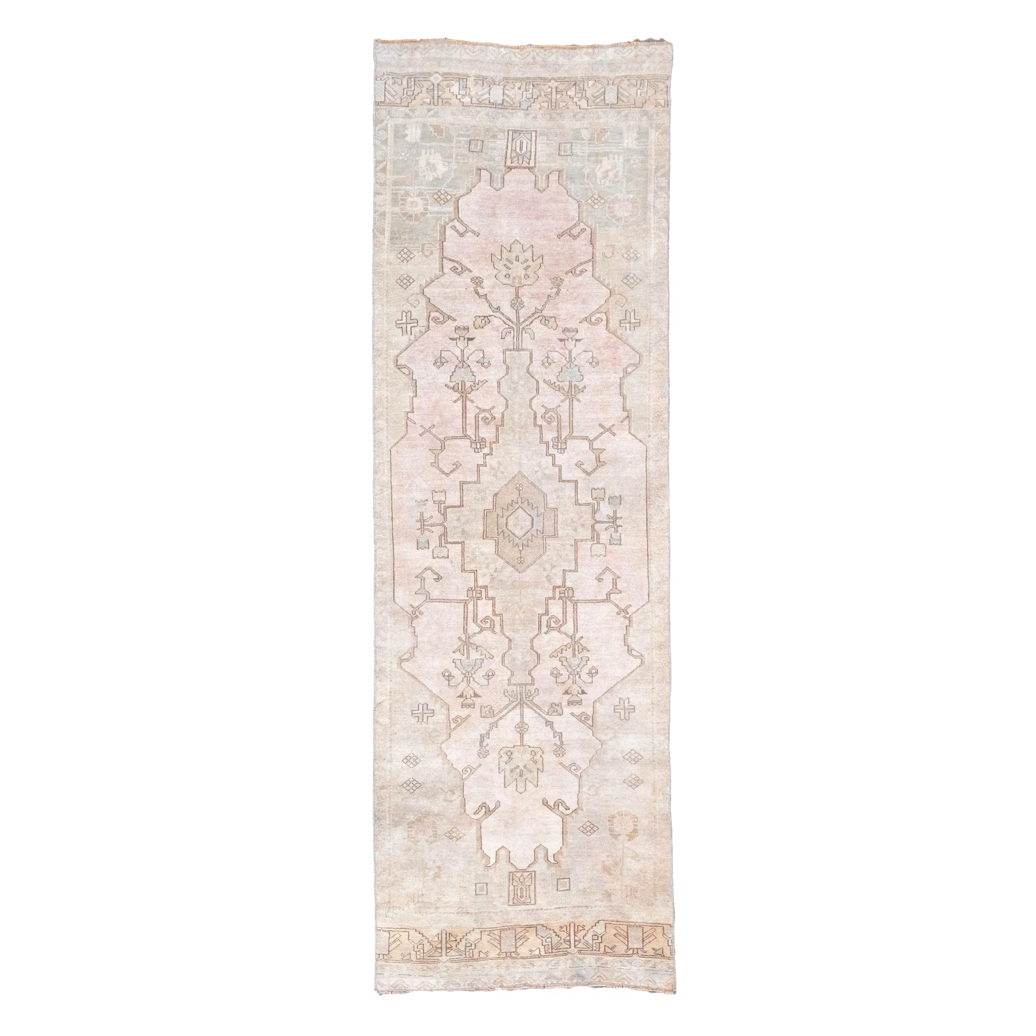 Z112 Handwoven Vintage Rug 3x9’5