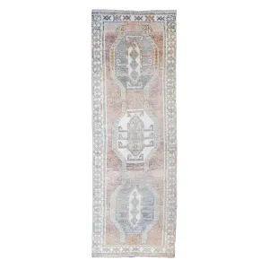 Z166 Handwoven Vintage Rug 3’7x10’2
