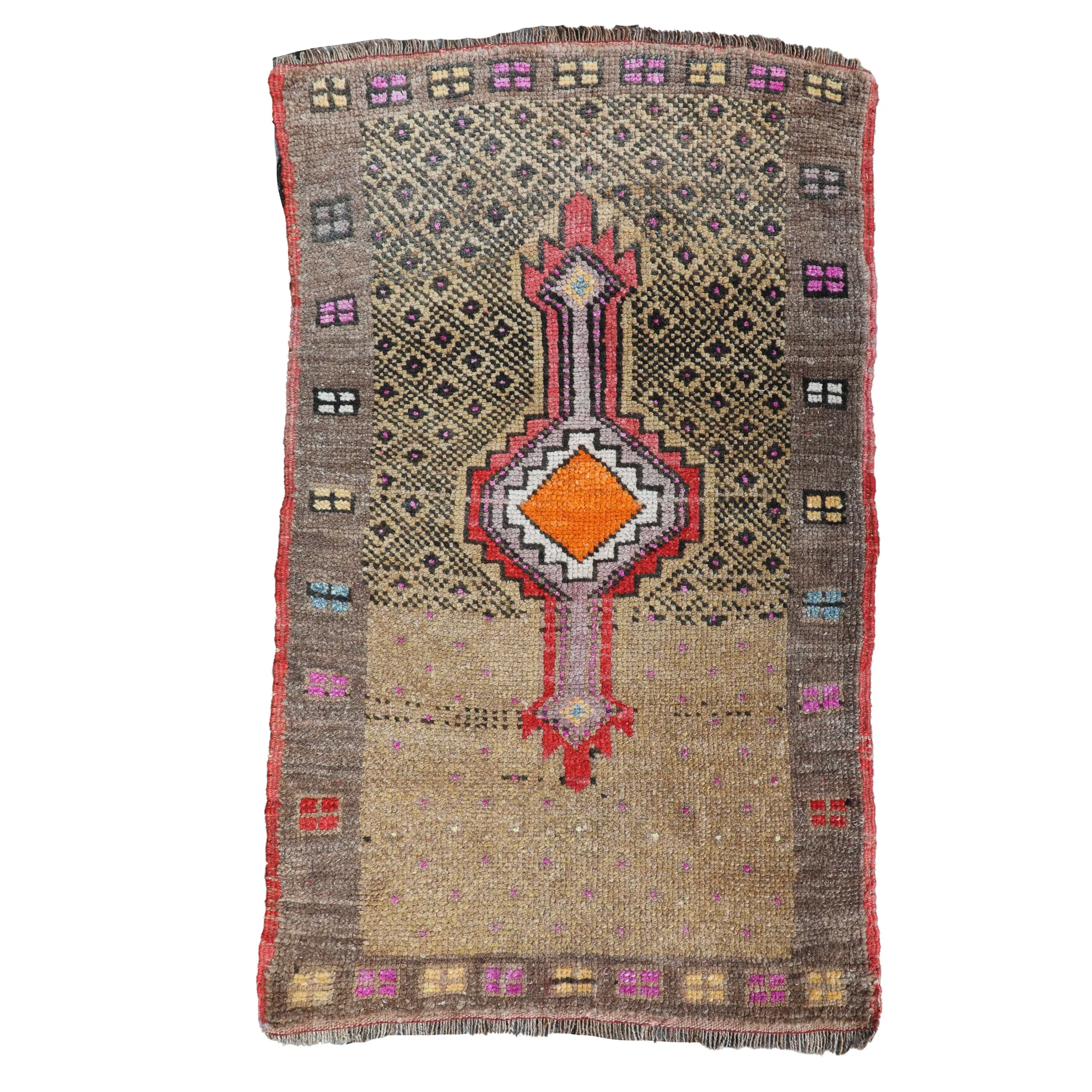ZM133 Handwoven Vintage Rug 1’9x2’11