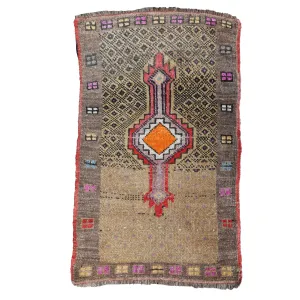 ZM133 Handwoven Vintage Rug 1’9x2’11