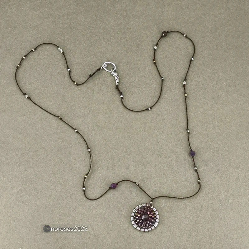 Zoe Mandala Necklace, Garnet