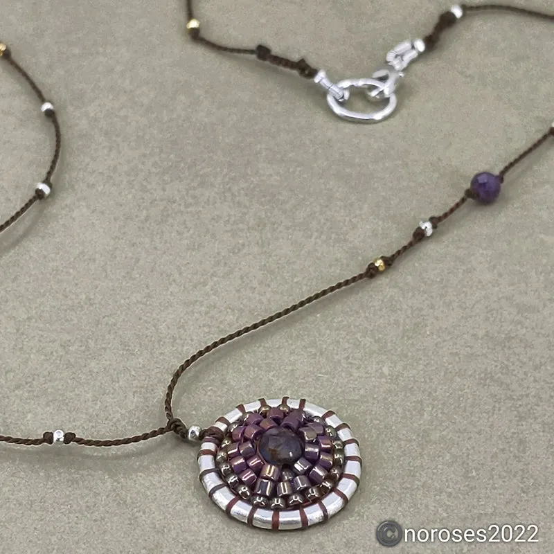 Zoe Mandala Necklace, Garnet