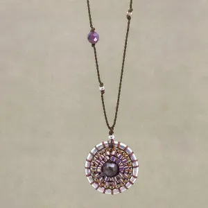 Zoe Mandala Necklace, Garnet