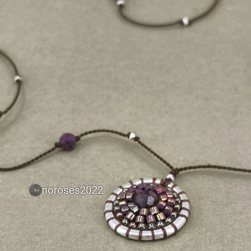 Zoe Mandala Necklace, Garnet
